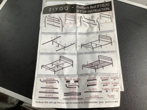 Ziyoo Twin Size Platform Bed Frame, Appears Complete, Ecommerce Return