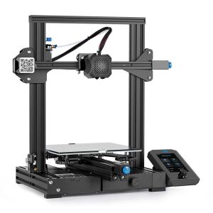 Creality Ender 3 V2 3D Printer with Silent Motherboard, Meanwell Power Supply, Carborundum Glass Platform, Resume Printing Function, Build Size 8.66" x 8.66" x 9.84"