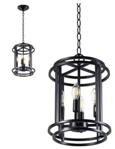 Wrought Iron&nbsp;Flush Mount Ceiling Light,Adjustable Chain, Appears New