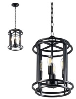 Wrought Iron&nbsp;Flush Mount Ceiling Light,Adjustable Chain, Appears New