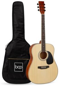 41in Acoustic Guitar Starter Kit w/ Padded Case and Capo