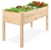 Raised Garden Bed, Elevated Wood Garden Planter Stand, 34x18x30in