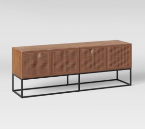 Belmar Woven TV Stand for TVs up to 60" Brown - Project 62, Like New, Retail - $330