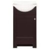 Style Selections&nbsp;Euro 19-in Espresso Single Sink Bathroom Vanity with White Cultured Marble Top - Broken Kick Plate
