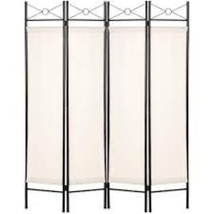 4-Panel Folding Privacy Screen Room Divider Decoration Accent, 6ft