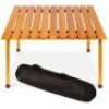 Foldable Indoor Outdoor Wooden Table w/ Carrying Case - 28x28in