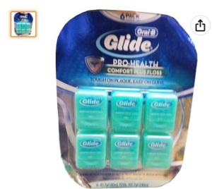 Glide Floss Comfort Plus, 6 Count, 48.1 Yards Each, 288.7 Yards Total, LOT of 3 New, Retail - $21.99