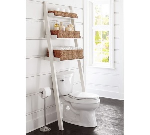 Pottery Barn, Ainsley Over-the-Toilet Ladder with Baskets, Like New, Retail - $229