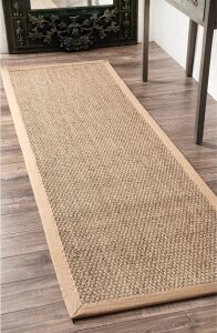 nuLOOM Elijah Natural Seagrass Farmhouse Runner Rug - 2'6"x10', Beige