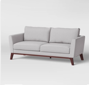 Middlefield Wood Base Sofa Light Gray - Threshold™, Like New, Retail - $550