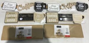 Lot of (18) Coffee Bar Mini Signs - Set of 3