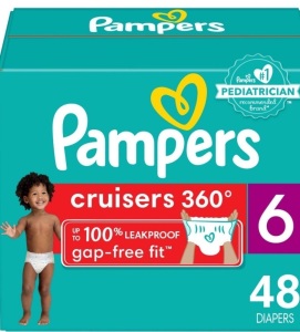 Pampers Cruisers 360 Diapers - Size 6 - 48ct, New, Retail - $27.49