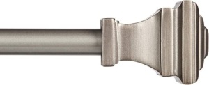 Kenney 5/8" Fast Fit Milton Easy Install Curtain Rod, Pewter, 36"-66", Like New, Retail - $28.86