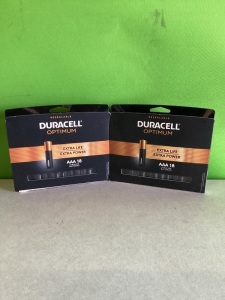Duracell Optimum AAA Batteries | Lasting Power Triple A Battery |Alkaline AAA Battery Ideal for Household and Office Devices IResealable Package for Storage, 18 Count, LOT of 2, New, Retail - $17.55