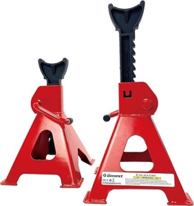 Donext Jack Stand 3 Ton Capacity Steel, 1 Pair Red Jack Stands, Like New, Retail - $29.98