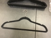 Lot of (10) Black Velvet Hangers - Appear New&nbsp;