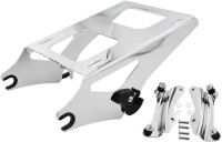 Chrome Two-Up Tour Pack Pak Mounting Luggage Rack Detachable ＆ 4 Point Docking Hardware Kit Compatible with Harley Touring Road King Electra Road Street Glide 2014-2019
