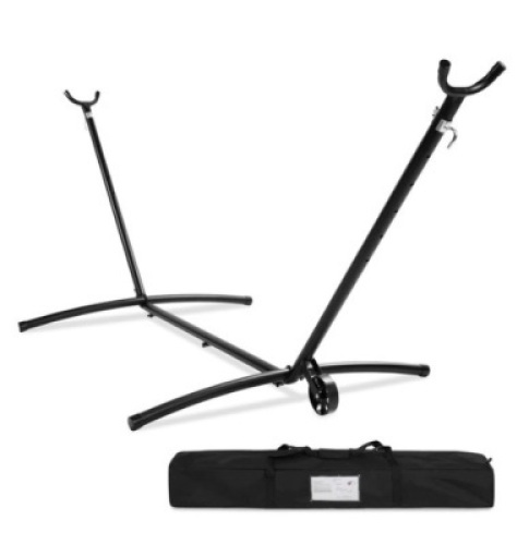 Portable Heavy-Duty Steel Hammock Stand w/ Built-In Wheel, Case - 9ft
