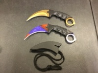 Karambit Knife, Set of 2, Stainless Steel Fixed Blade Tactical Knives, Only 1 Sheath - E-Comm Return, Appear New&nbsp;