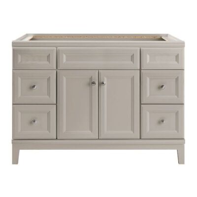 Diamond NOW Calhoun 48-in Cloud Gray Bathroom Vanity Cabinet - Small Cracks in Sidewall 