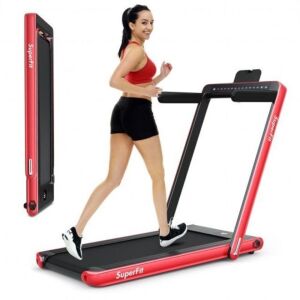 2-In-1 Electric Motorized Health And Fitness Folding Treadmill With Dual Display And Speaker