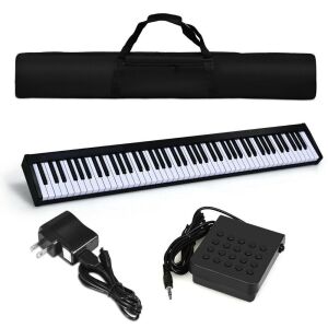 88-Key Portable Electronic Piano with Bluetooth and Voice Function