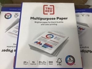 Lot of (9) TruRed Multipurpose Paper, Appears New