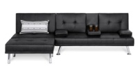 3-Piece Modular Modern Furniture Set w/ Double & Single Futons, Footstool