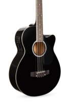 Acoustic Electric Bass Guitar w/ Equalizer, Truss Rod, Black