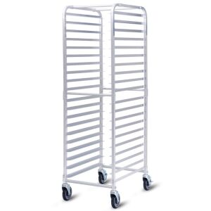 Bakery Rack with Wheels - 26x20x70in, 20-Sheet, Aluminum