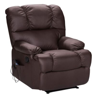 Ergonomic Leather Massage Recliner Chair w/ Heat 