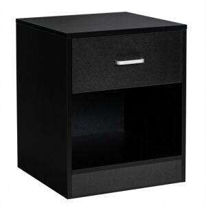 Modern Nightstand with Drawer and Cabinet