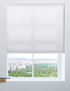 Calyx Interiors Cordless Honeycomb 9/16- Inch Cellular Shade, 34-InchWidth by 60-Inch Height, Light Filtering White, Like New, Retail - $33.77