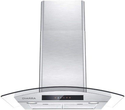 CIARRA CAS75502 Glass Vent Hood, Wall Mount Range Hood 30 inch. Appears New