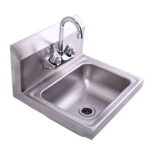 Single Bowl Kitchen Sink with Faucet - 17in, Brushed Stainless Steel