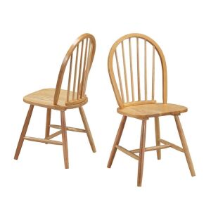 Set of (2) Vintage Winds Side Wood Chairs