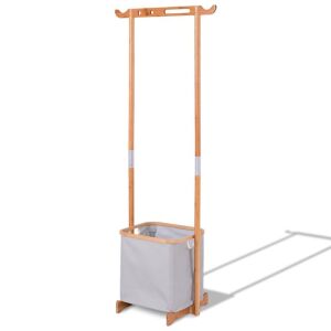 Bamboo Laundry Hamper and Garment Hanger