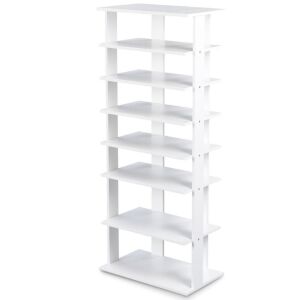 7-Tier Wooden Shoe Rack - 18x10.5x43.5in