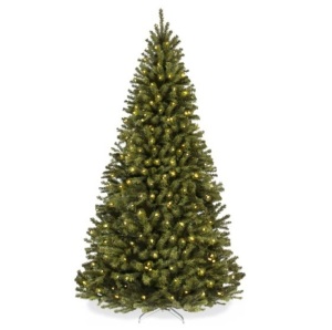 Pre-Lit Artificial Spruce Christmas Tree w/ Foldable Metal Base, Appears New