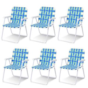  Set of (6) Folding Beach Chairs