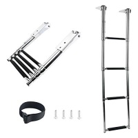 Stainless Steel Telescoping Boat Ladder. Appears New