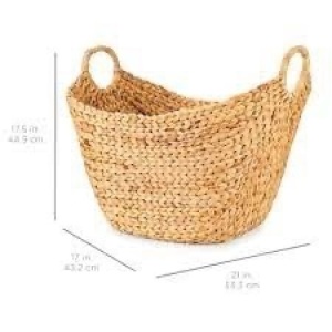 Portable Large Hand Woven Wicker Braided Storage Laundry Basket 