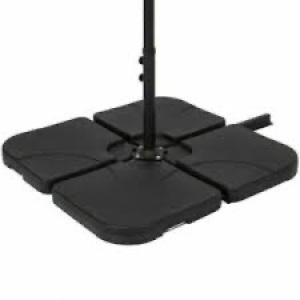 4-Piece Cantilever Offset Patio Umbrella Stand Square Base Plate Set