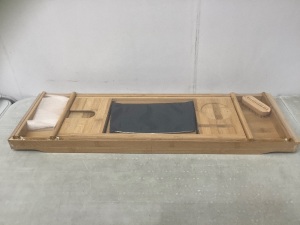 Bamboo Bath Caddy, Appears New