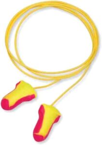 Laser Lite Corded Disposable Foam Earplugs - 100 pairs