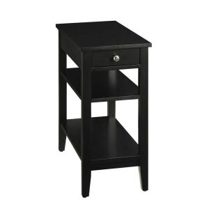 American Heritage 3-Tier End Table - Black