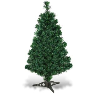 4ft Fiber-Optic Artificial Christmas Tree with Plastic Stand