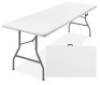 8ft Portable Folding Plastic Dining Table w/ Handle, Lock