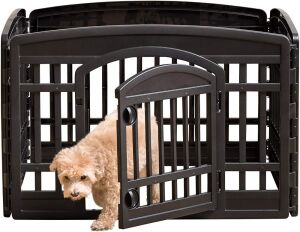 IRIS USA 4-Panel Dog Playpen - 24" Height