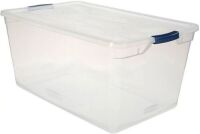 Set of 3 Rubbermaid Cleverstore 95 qt Storage Containers